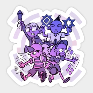 Ness, Paula, Jeff and Poo: Earthbound Sticker